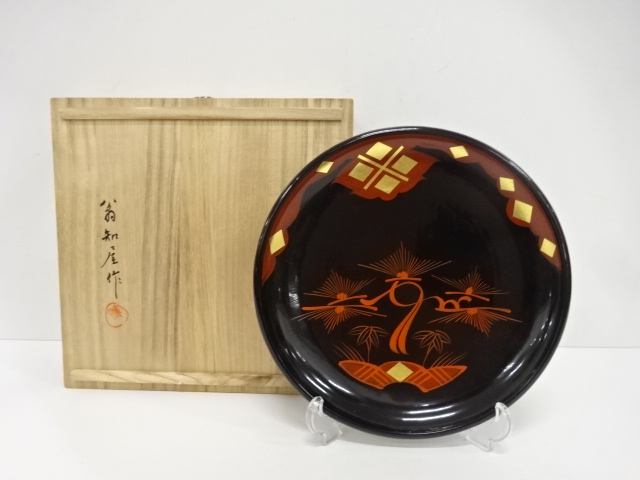 OGICHIYA-zukuri Hidehira-nuri round tray
